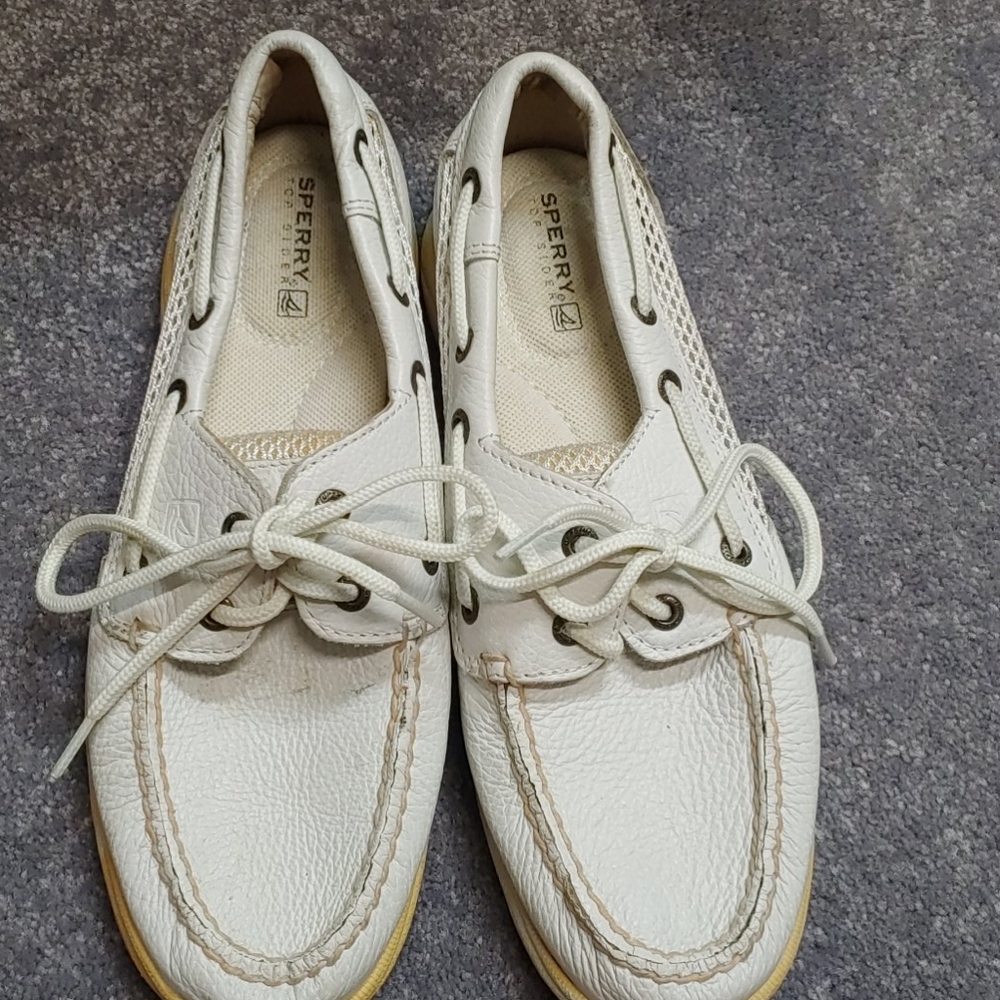 White Sperry Top siders